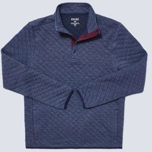 Rhone Men’s Pullover Blue Quilted